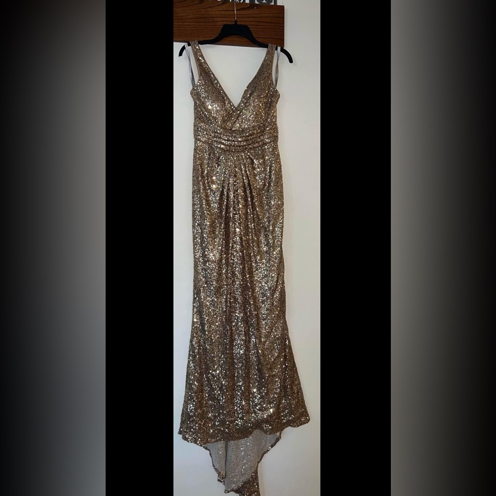 Gold sequin gown